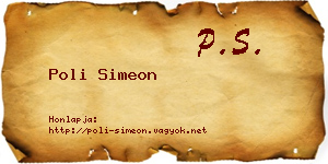 Poli Simeon névjegykártya